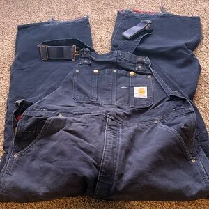 Carhartt Dark Blue Insulated Work Overalls